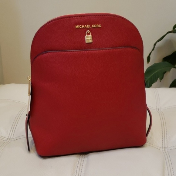 Michael Kors Backpack Adele Scarlet Red - BNWT ❤️ - Picture 1 of 6